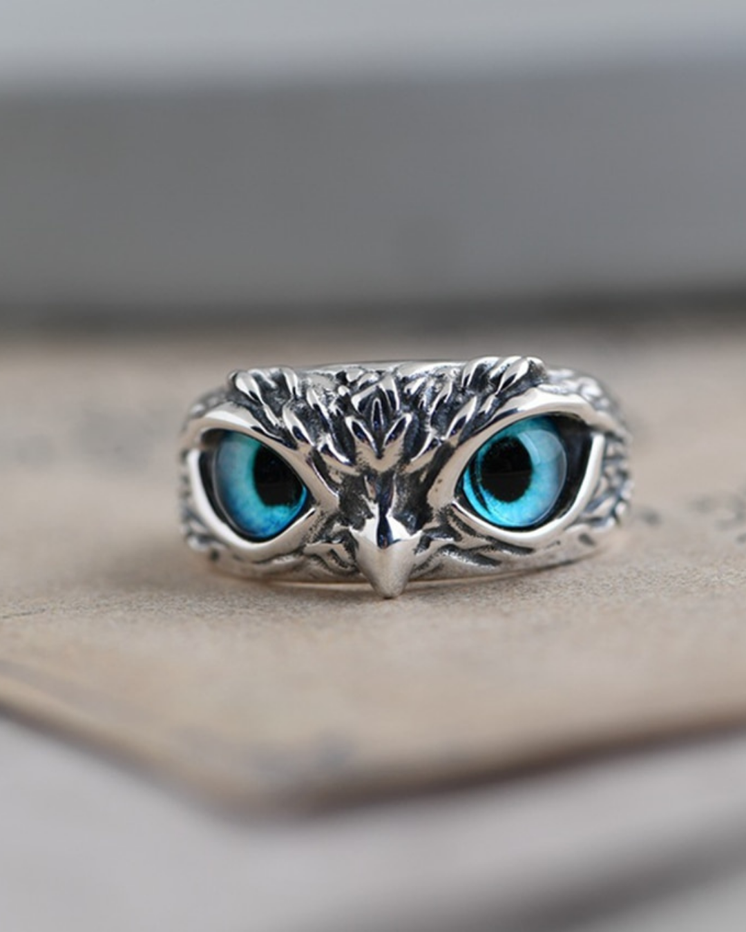 Mystic owl eye ring