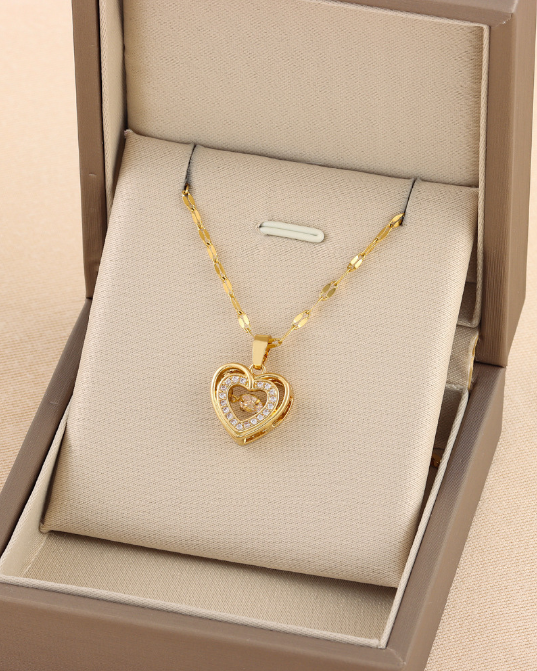 Golden heart necklace