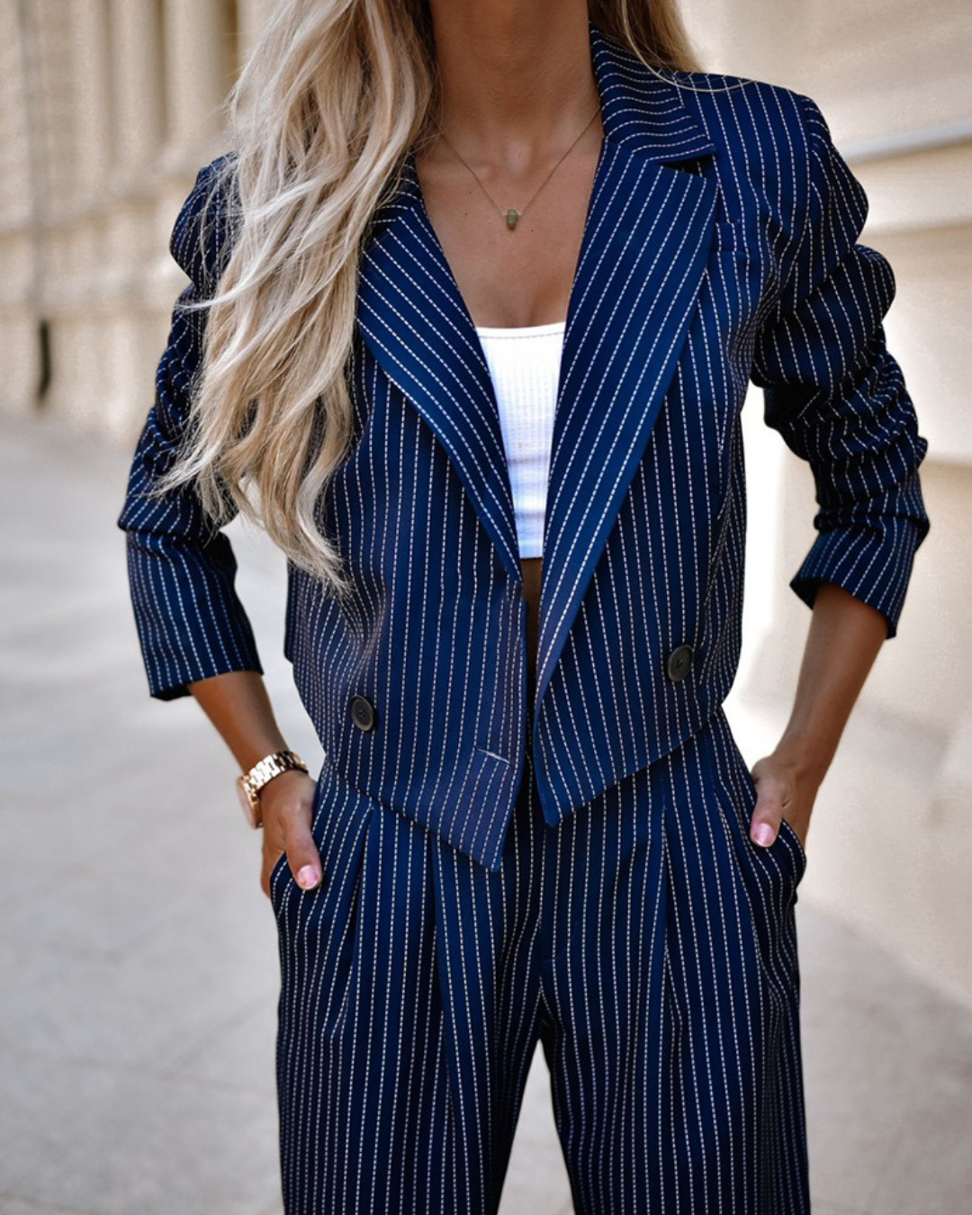 Milan striped suit