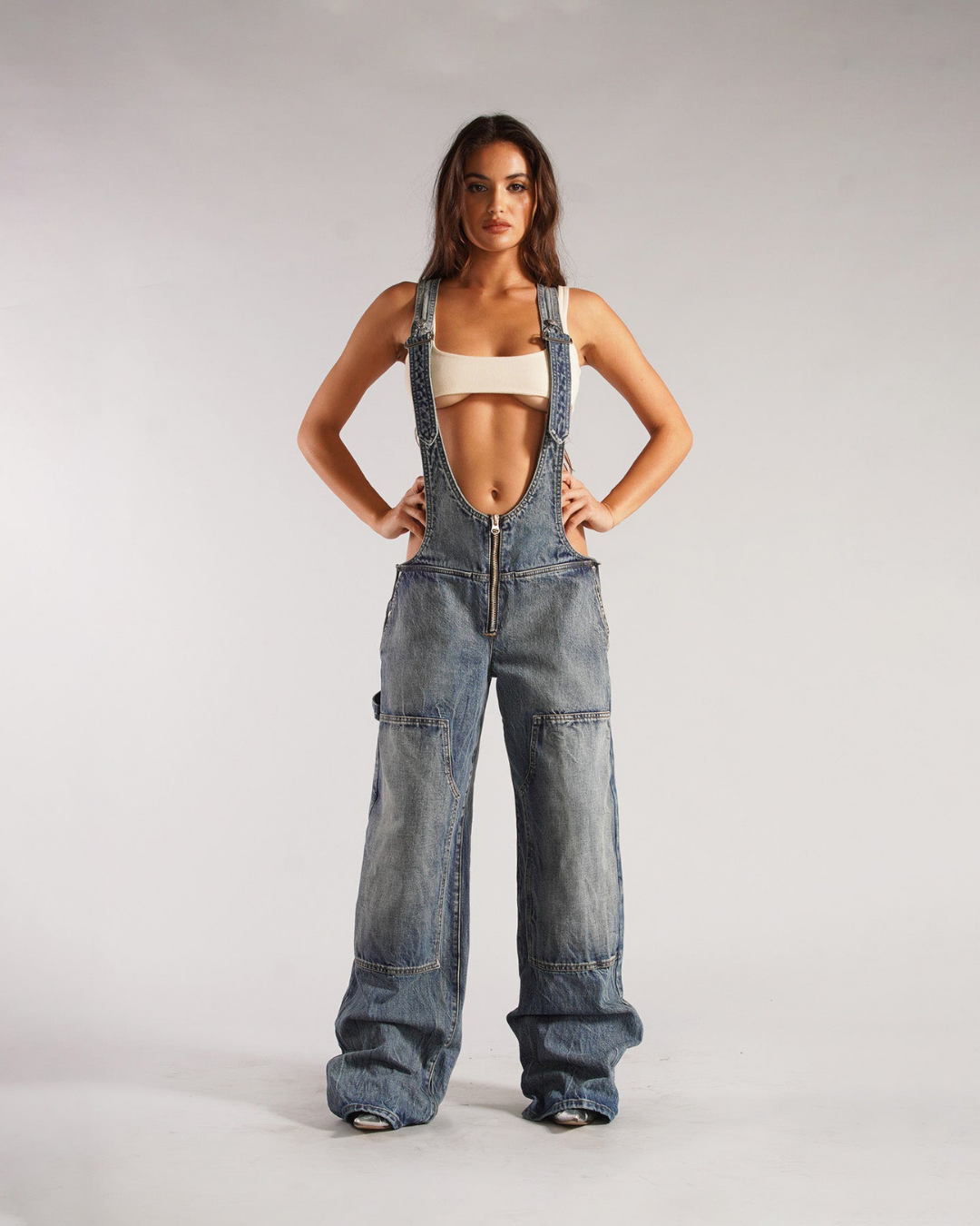 Seoul Y2K denim jumpsuit