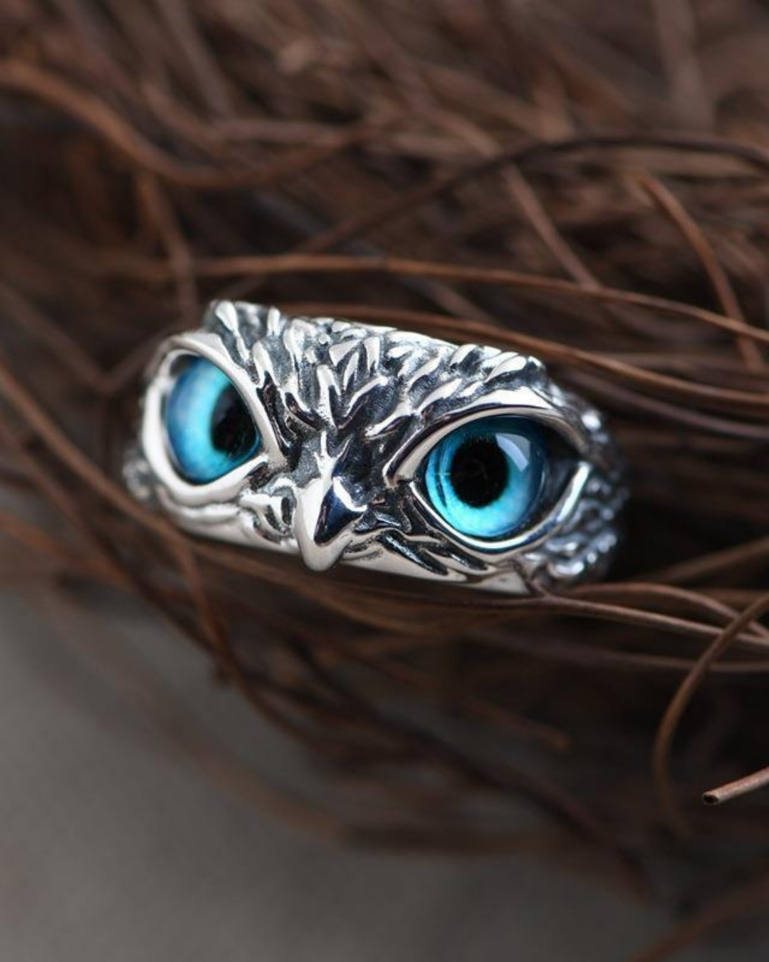 Mystic owl eye ring