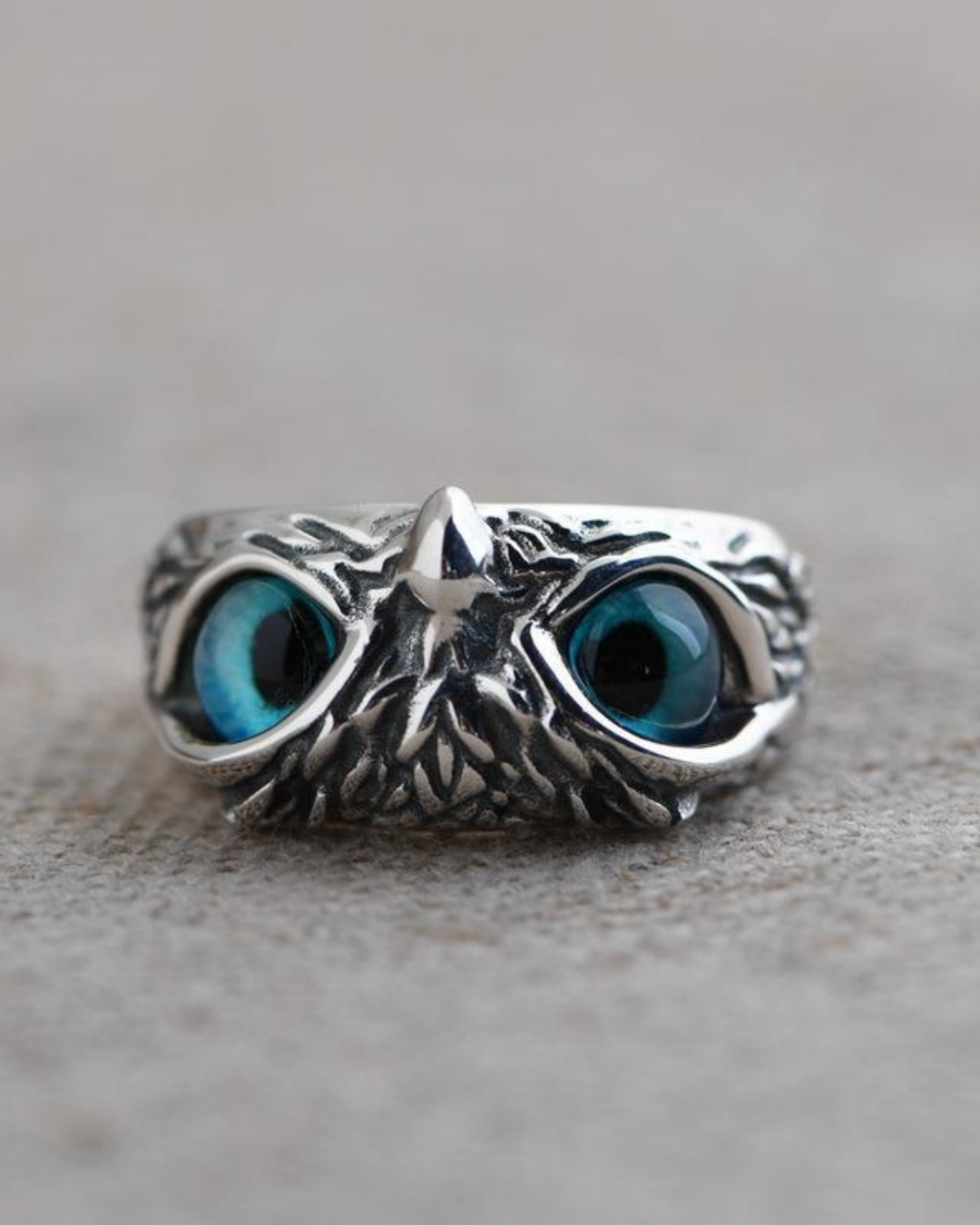 Mystic owl eye ring