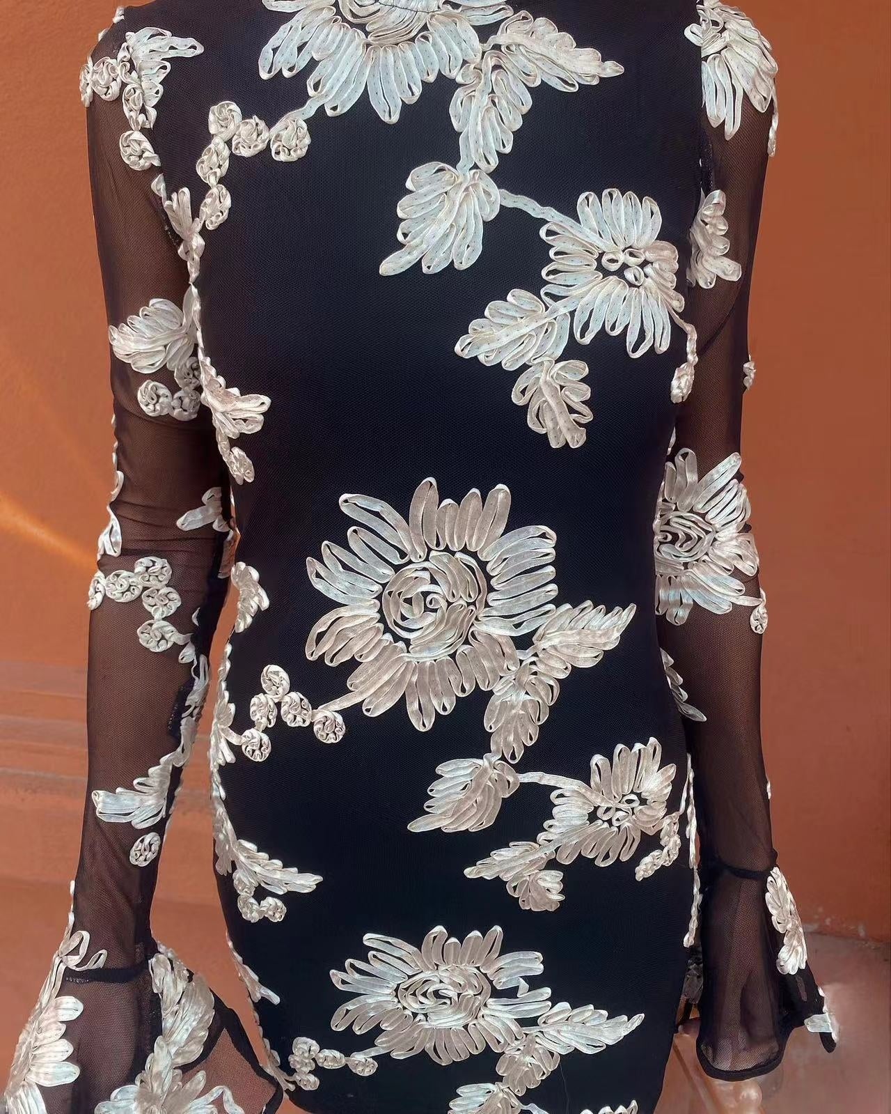 Miami embroidered mini dress