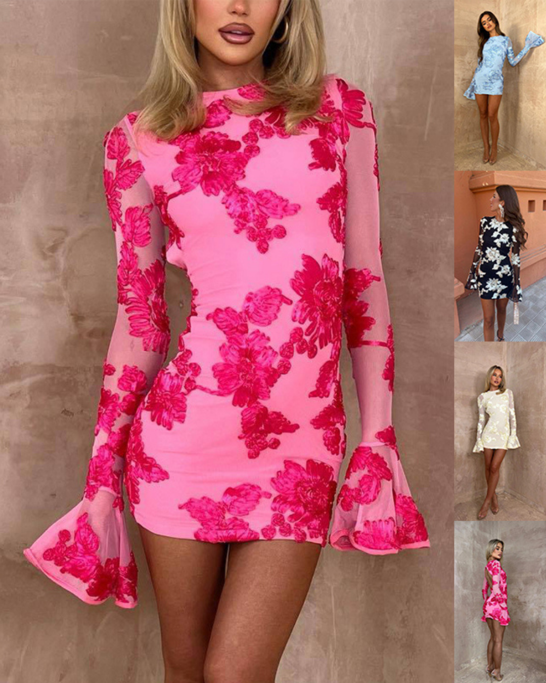 Miami embroidered mini dress