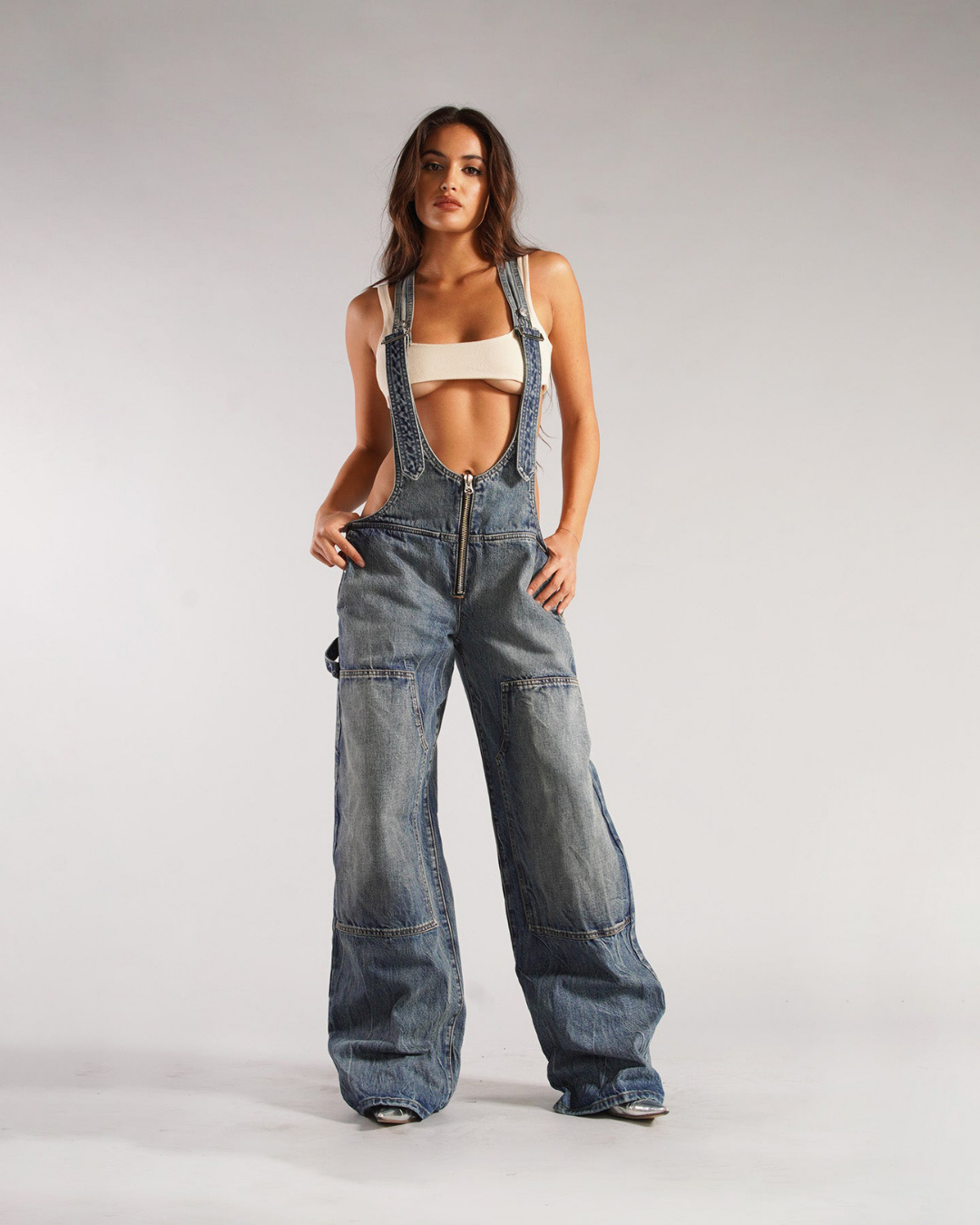 Seoul Y2K denim jumpsuit